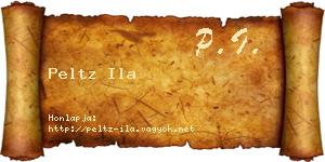 Peltz Ila névjegykártya